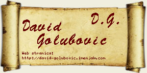 David Golubović vizit kartica